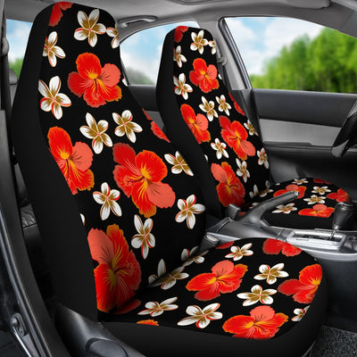 Red Hibiscus Pattern Print Design HB022 Universal Fit Car Seat Covers-JorJune