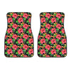 Red Hibiscus Pattern Print Design HB07 Car Floor Mats-JORJUNE.COM