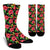 Red Hibiscus Pattern Print Design HB07 Crew Socks-JORJUNE.COM