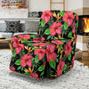 Red Hibiscus Pattern Print Design HB07 Recliner Slipcover-JORJUNE.COM