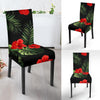 Red Hibiscus Tropical Dining Chair Slipcover-JORJUNE.COM