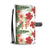 Red Hibiscus Tropical Flowers Wallet Phone Case