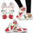 Red Hibiscus Tropical Flowers Women Sneakers