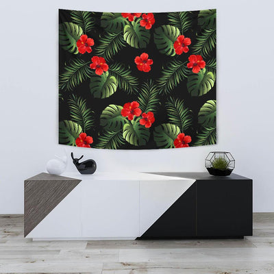 Red Hibiscus Tropical Tapestry