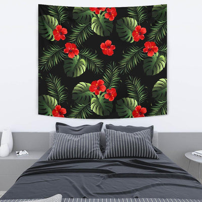 Red Hibiscus Tropical Tapestry