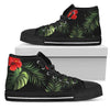 Red Hibiscus Tropical Women High Top Shoes