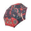 Red Indian Elephant Pattern Automatic Foldable Umbrella