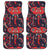 Red Indian Elephant Pattern Front and Back Car Floor Mats