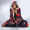 Red Indian Elephant Pattern Hooded Blanket-JORJUNE.COM