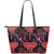 Red Indian Elephant Pattern Large Leather Tote Bag