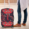 Red Indian Elephant Pattern Luggage Cover Protector