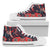 Red Indian Elephant Pattern Men High Top Shoes