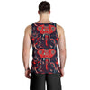 Red Indian Elephant Pattern Men Tank Top