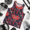 Red Indian Elephant Pattern Men Tank Top