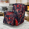 Red Indian Elephant Pattern Recliner Slipcover-JORJUNE.COM