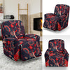 Red Indian Elephant Pattern Recliner Slipcover-JORJUNE.COM