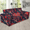 Red Indian Elephant Pattern Sofa Slipcover-JORJUNE.COM