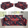 Red Indian Elephant Pattern Sofa Slipcover-JORJUNE.COM