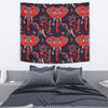 Red Indian Elephant Pattern Tapestry