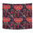 Red Indian Elephant Pattern Tapestry