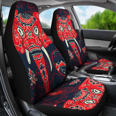 Red Indian Elephant Pattern Universal Fit Car Seat Covers