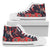 Red Indian Elephant Pattern Women High Top Shoes