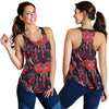 Red Indian Elephant Pattern Women Racerback Tank Top