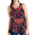 Red Indian Elephant Pattern Women Racerback Tank Top