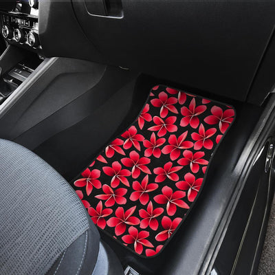 Red Plumeria Pattern Print Design PM025 Car Floor Mats-JORJUNE.COM