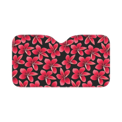 Red Plumeria Pattern Print Design PM025 Car Sun Shade-JorJune