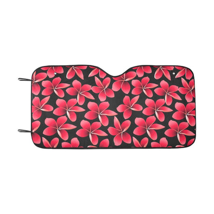 Red Plumeria Pattern Print Design PM025 Car Sun Shade-JorJune