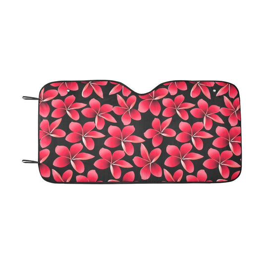 Red Plumeria Pattern Print Design PM025 Car Sun Shade-JorJune