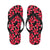 Red Plumeria Pattern Print Design PM025 Flip Flops-JorJune