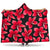 Red Plumeria Pattern Print Design PM025 Hooded Blanket-JORJUNE.COM