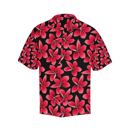 Red Plumeria Pattern Print Design PM025 Men Hawaiian Shirt-JorJune