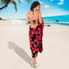 Red Plumeria Pattern Print Design PM025 Sarong Pareo Wrap-JORJUNE.COM