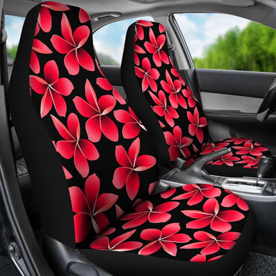 Red Plumeria Pattern Print Design PM025 Universal Fit Car Seat Covers-JorJune