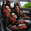 Red Rose Skull Design Print Universal Fit Car Seat Covers