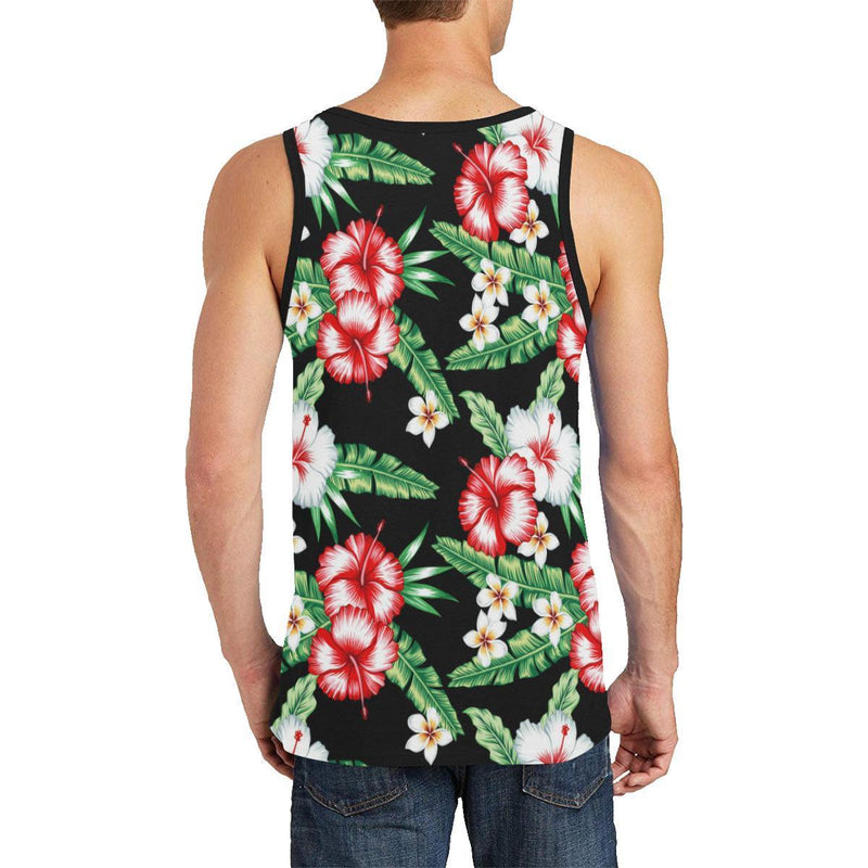 hawaiian flower tropical leaves Men Tank Top