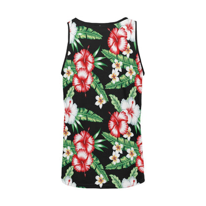 hawaiian flower tropical leaves Men Tank Top