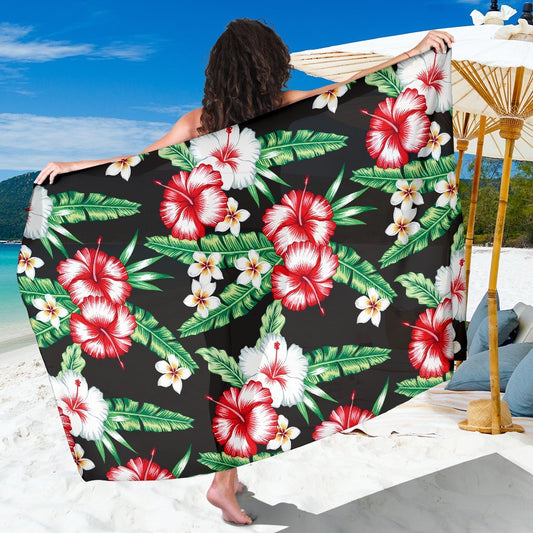 hawaiian flower tropical leaves Beach Sarong Pareo Wrap