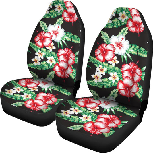 Hawaiian flower tropical leaves Universal Fit Car Seat Covers