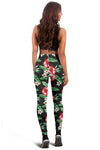 Red White Hawaiian Hibiscus Women Leggings