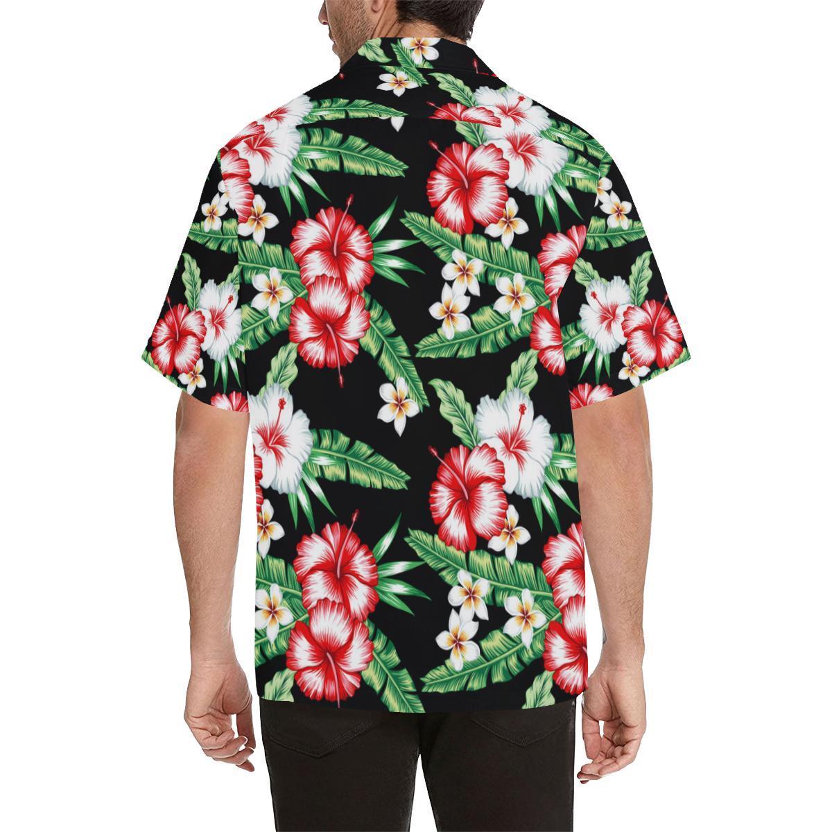 hawaiian flower tropical leaves Men Hawaii Shirt