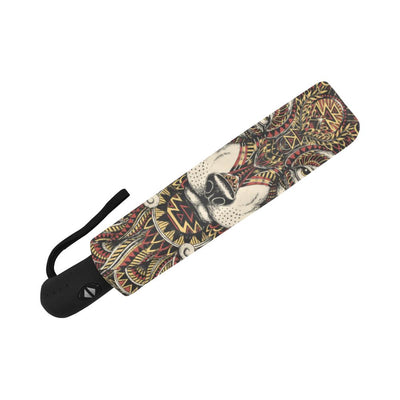 Red Wolf Tribal Automatic Foldable Umbrella