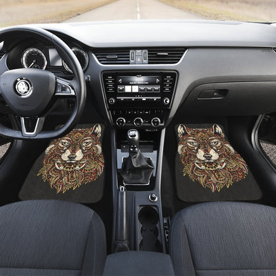 Red Wolf Tribal Car Floor Mats