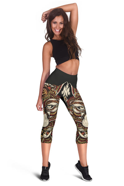 Red Wolf Tribal Women Capris