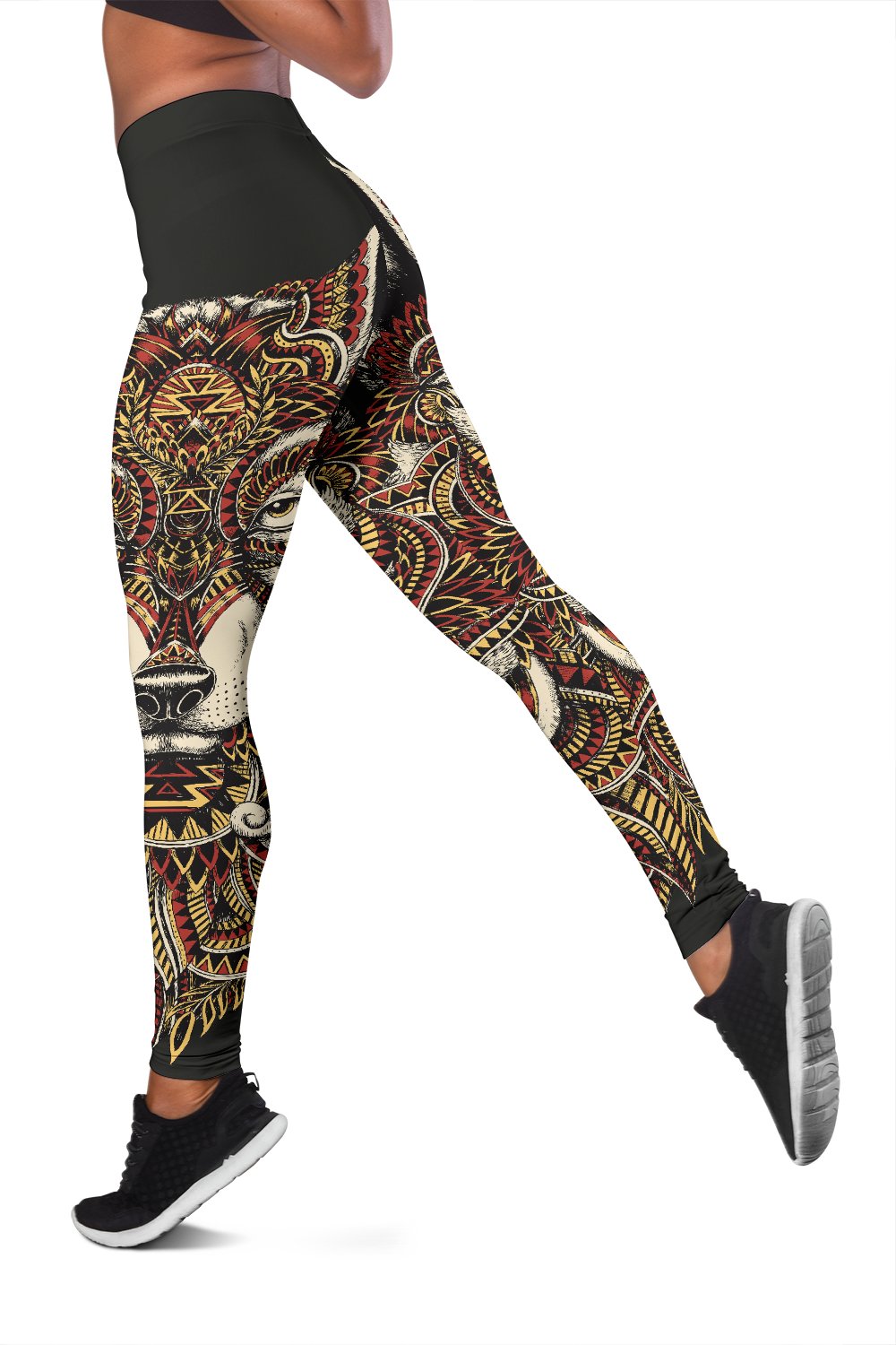 Red Wolf Tribal Women Leggings