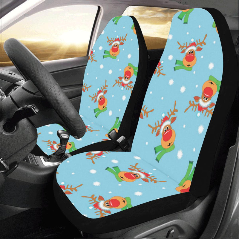 Reindeer cute Pattern Print Design 02 Car Seat Covers (Set of 2)-JORJUNE.COM