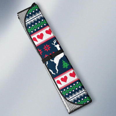 Reindeer Pattern Print Design 03 Car Sun Shades-JORJUNE.COM